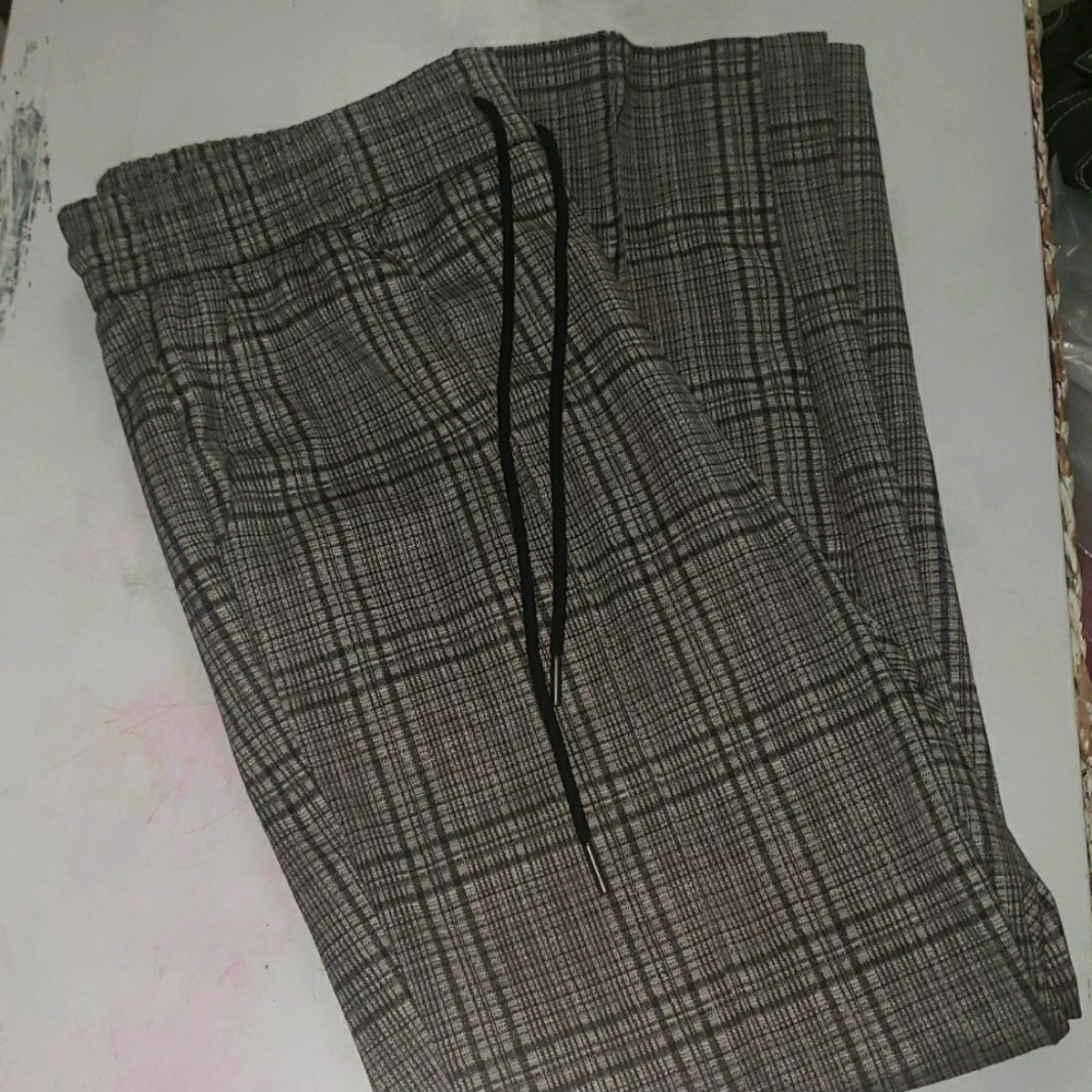 Plaid Tie Pants